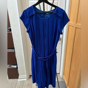 Zapelle (eShakti) Royal Blue Ruffle Dress